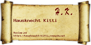 Hausknecht Kitti névjegykártya